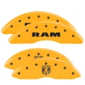 Picture of MGP 4 Caliper Covers Engraved Front RAM Engraved Rear RAMHEAD Yellow finish black ch