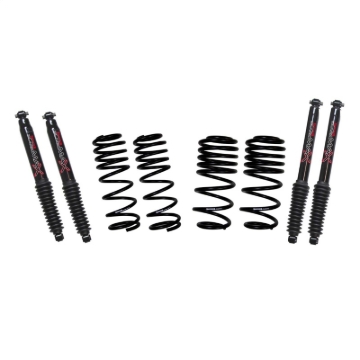 Picture of Skyjacker 21-24 Jeep Wrangler Non-Rubicon JL 4XE 2in-2.5in Susp. Lowering Kit w/ Black MAX Shocks