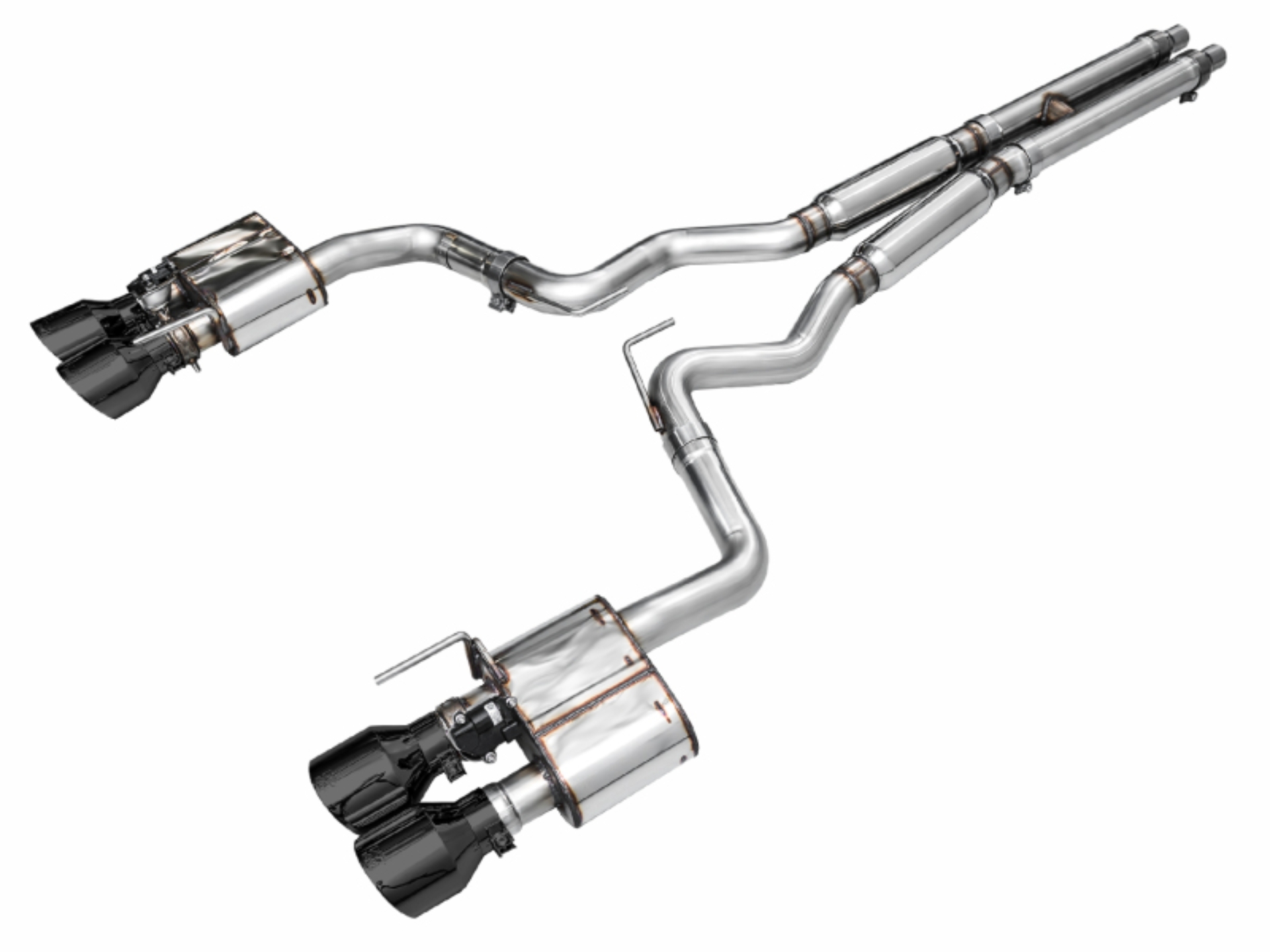 Picture of AWE Tuning 21-23 Ford Mustang Mach 1 SwitchPath Cat-Back Exhaust w/ Quad Diamond Black Tips