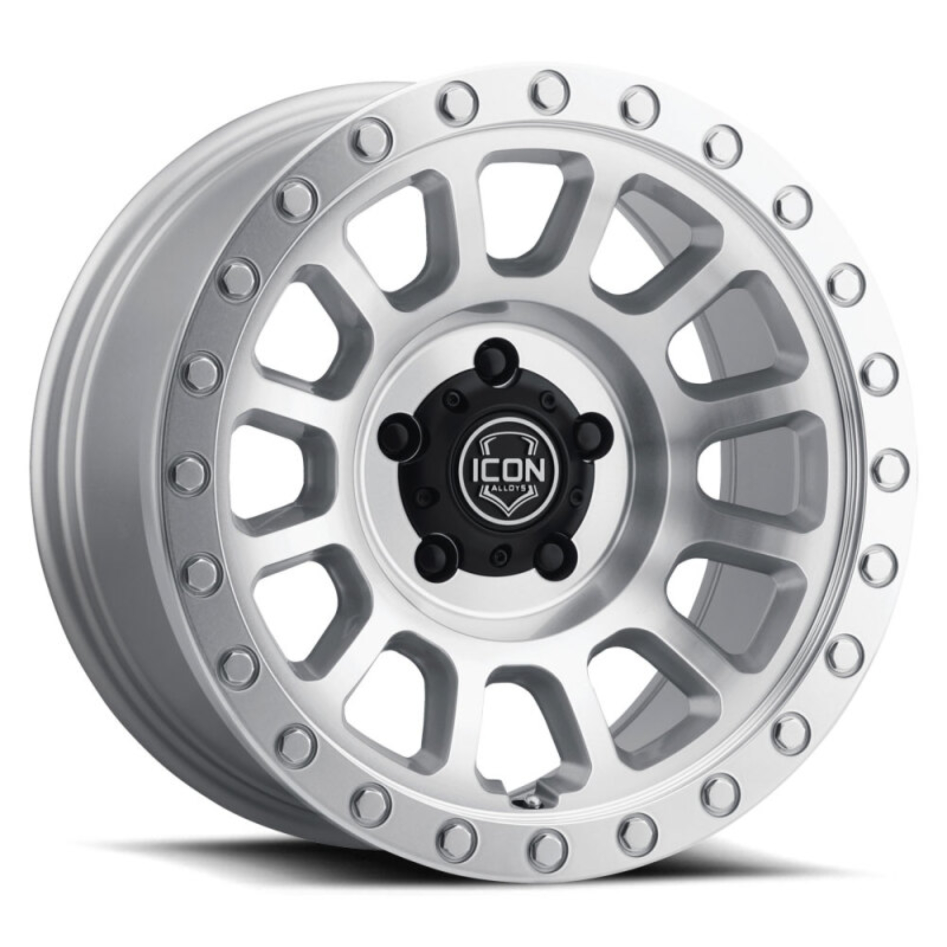 Picture of ICON Hulse 17 X 8.5 5 X 150 25mm Offset 5.75in BS Silver Machined