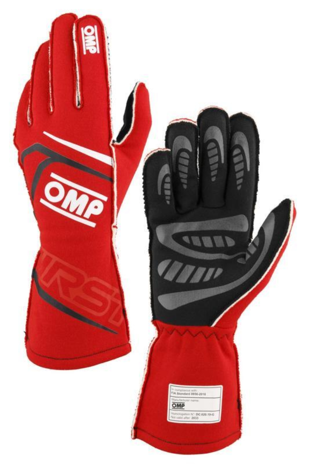 Picture of OMP Racing First Gloves FIA 8856-2018 MY2025 Red - Medium