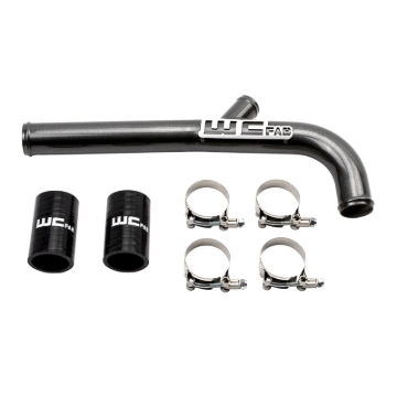 Picture of Wehrli 13-15 Dodge Cummins 6.7L w/Dual Radiator Upper Coolant Pipe - Flat Black