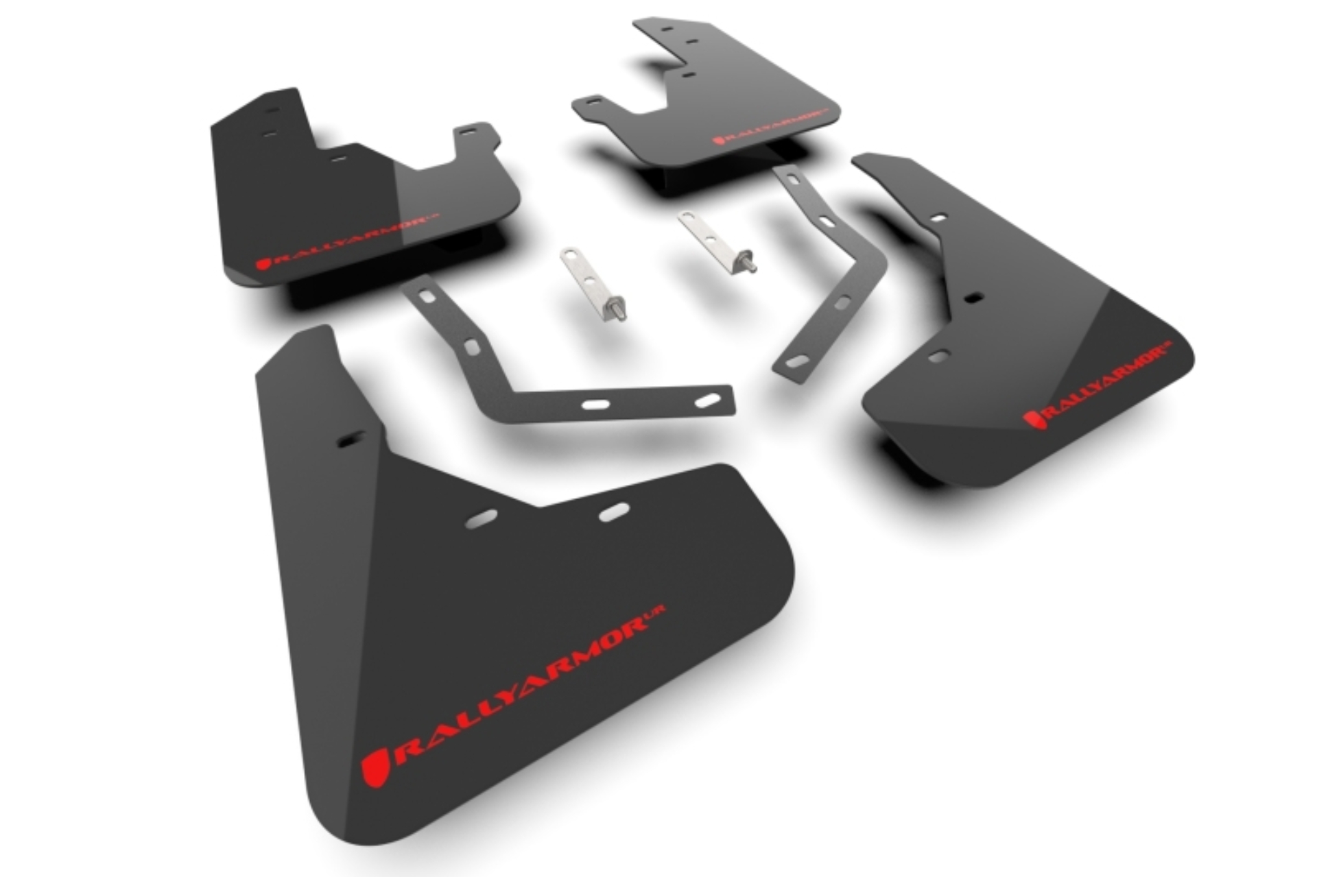 Picture of Rally Armor RAL UR Blk Flap/Rd Logo Mud Flaps - MF149-UR-BLK-RD