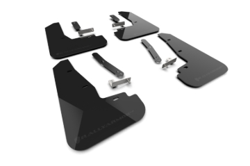Picture of Rally Armor RAL UR Blk Flap/Met. Blk Logo Mud Flaps - MF151-UR-BLK-MBK