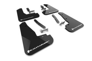 Picture of Rally Armor RAL UR Blk Flap/Wht Logo Mud Flaps - MF151-UR-BLK-WH