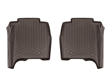Picture of WeatherTech Rear FloorLiner - Cocoa Long Wheelbase w/ 2nd Row Console - 474805
