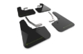 Picture of Rally Armor RAL UR Black Flap/Green Logo Mud Flaps - MF152-UR-BLK-AGN