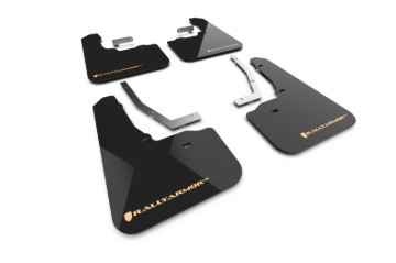 Picture of Rally Armor RAL UR Blk Flap/Orange Logo Mud Flaps - MF152-UR-BLK-WOR