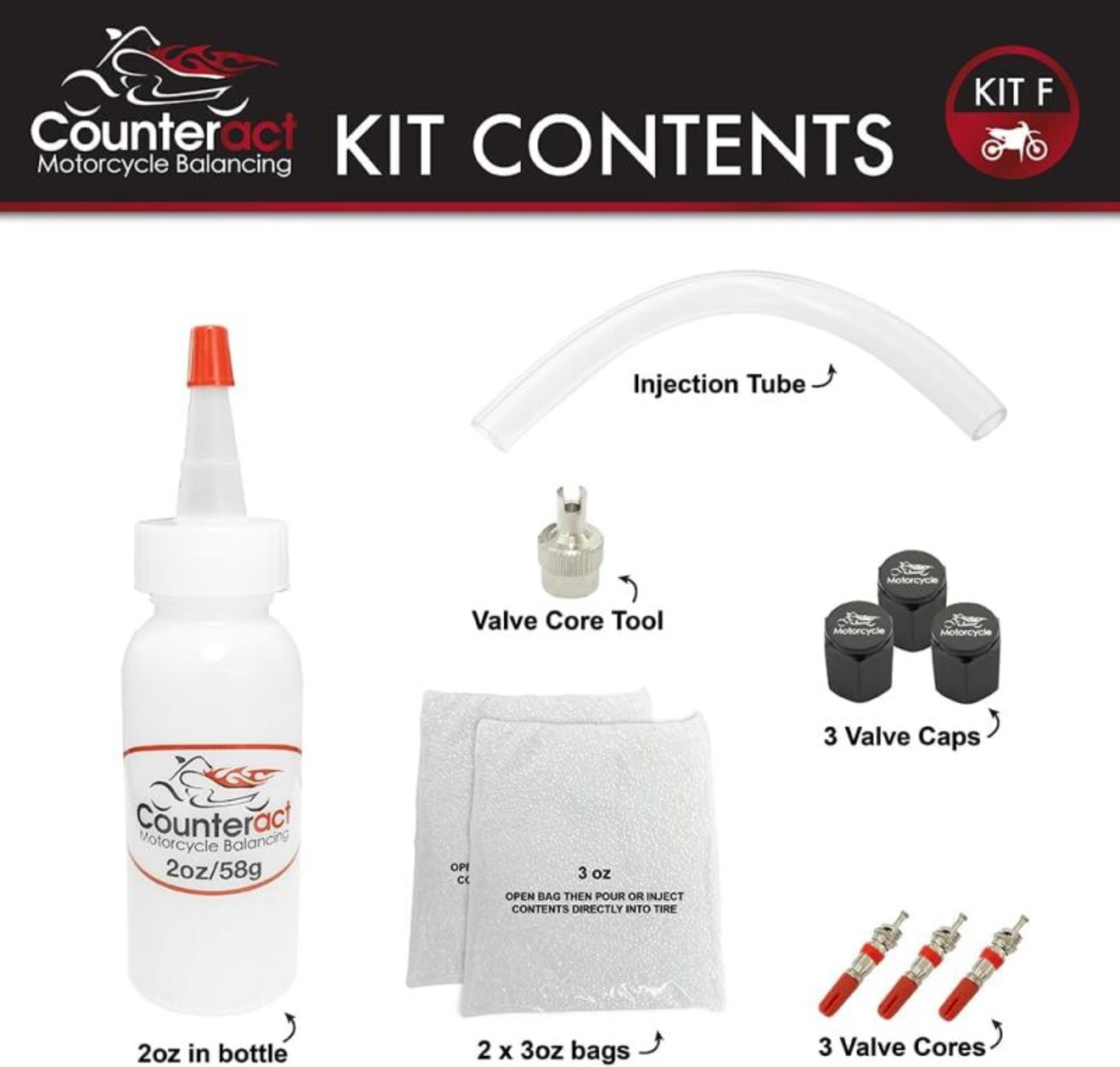 Picture of Counteract CBB Motorcycle Balancing Beads Wheel Accessories - KIT F