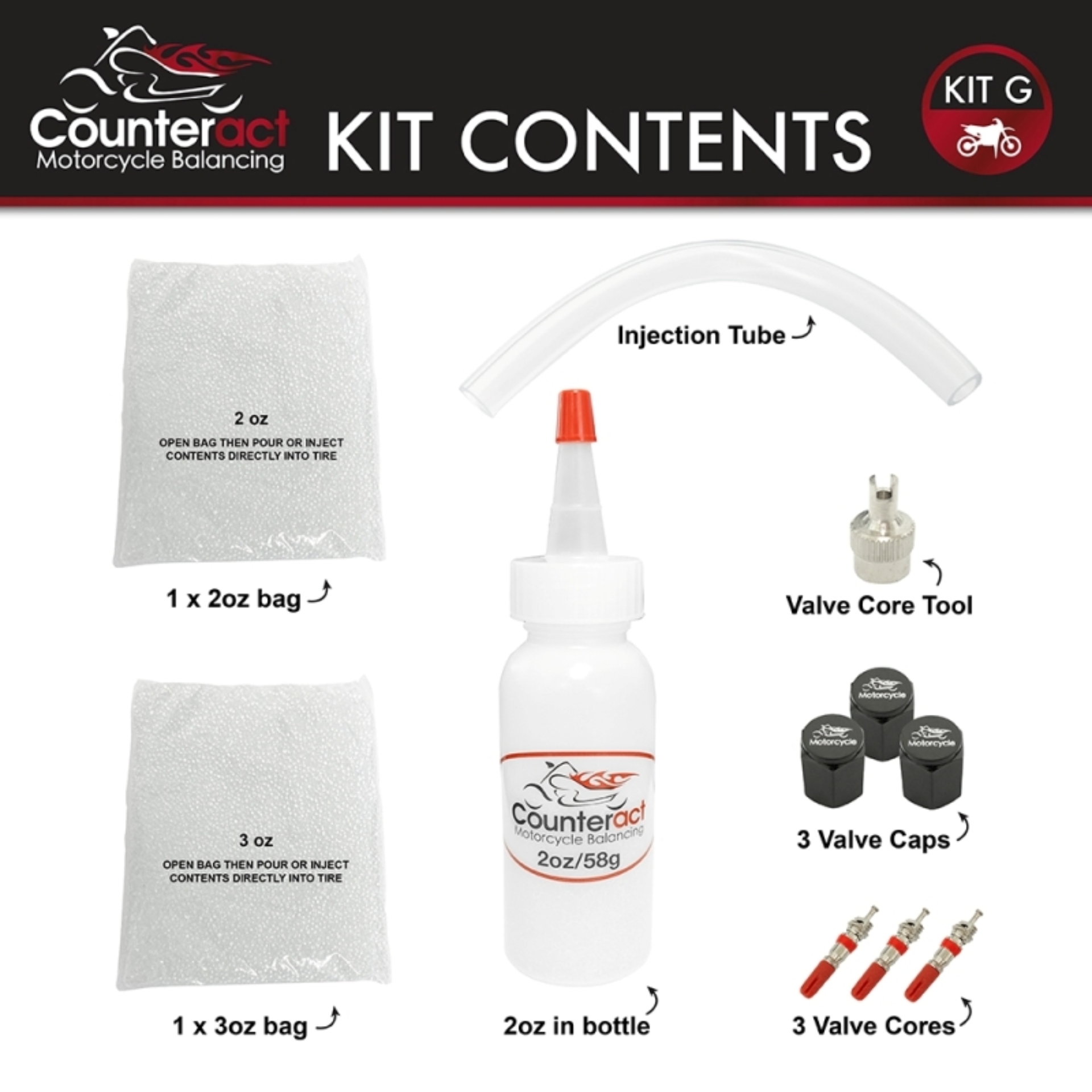 Picture of Counteract CBB Motorcycle Balancing Beads Wheel Accessories - KIT G