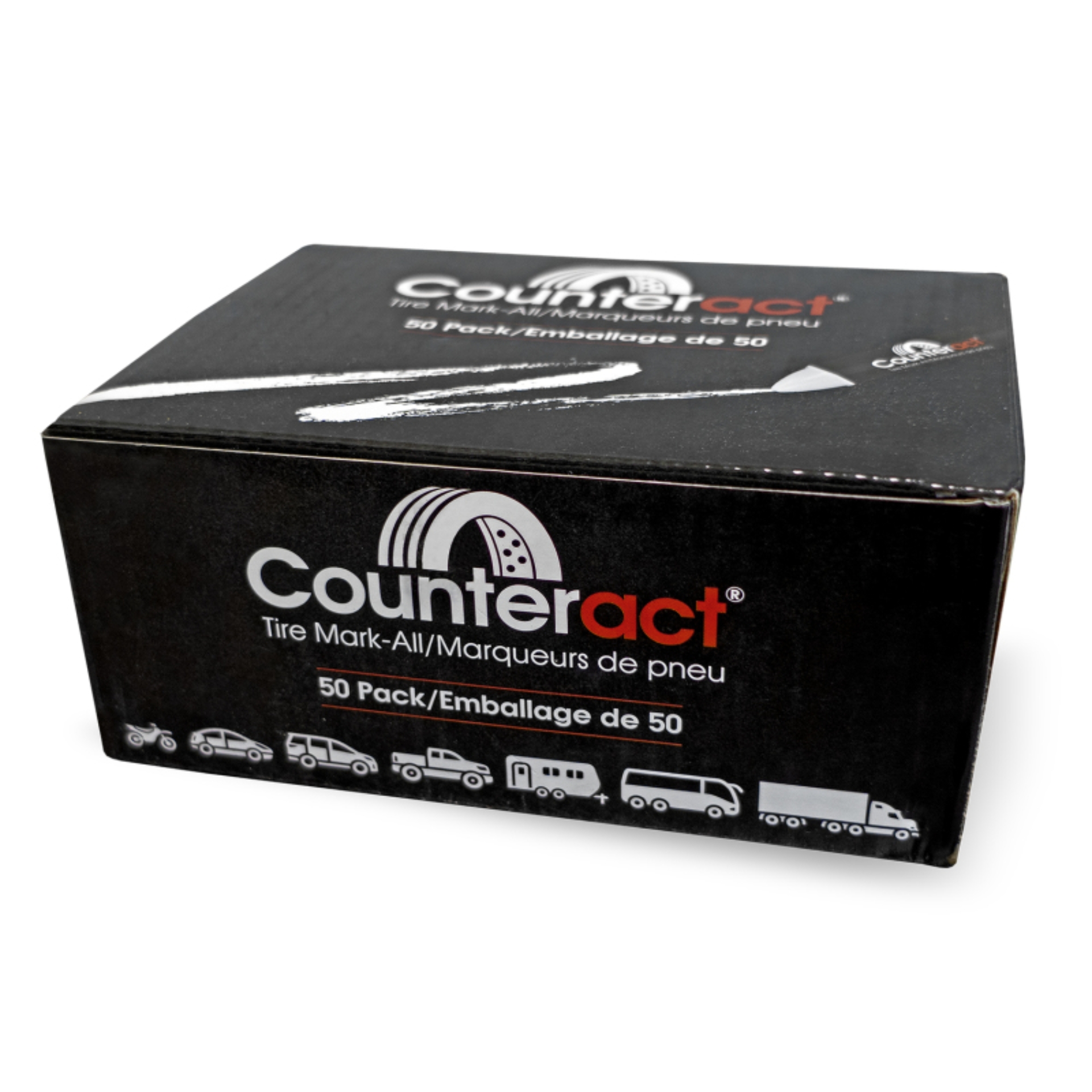 Picture of Counteract Professional Grade Mark-All Tire Crayon - White - 50 Pack