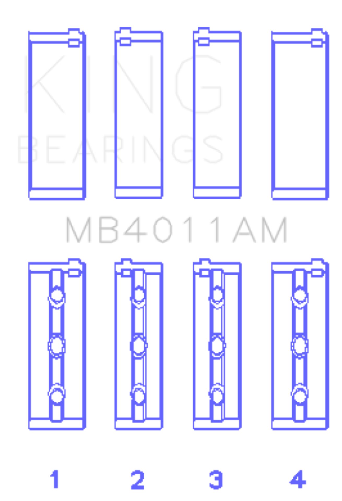 Picture of King Engine Bearings KING Main Bearings - MB4011AM