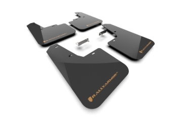 Picture of Rally Armor RAL UR Blk Flap/Orange Logo Mud Flaps - MF136-UR-BLK-WOR