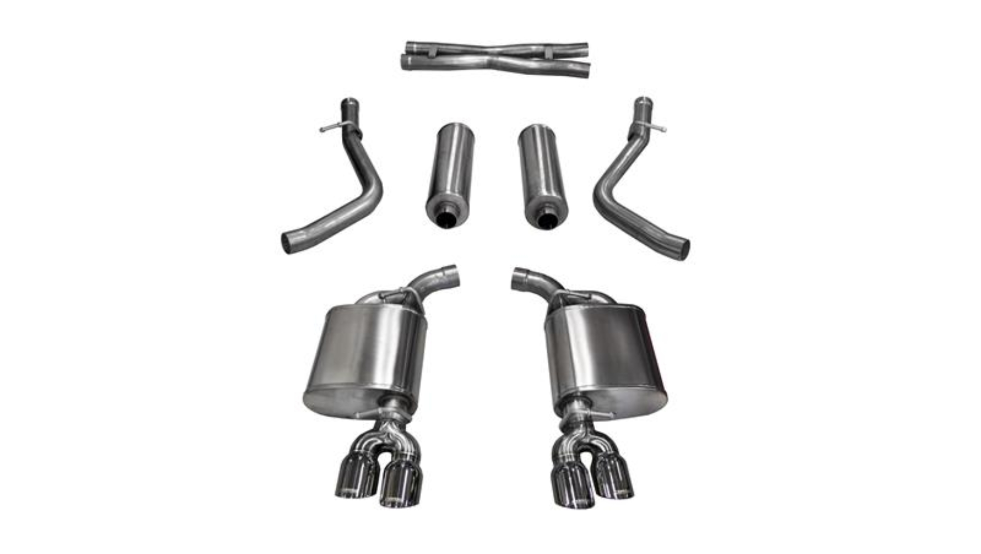 Picture of Corsa Sport Cat-Back Dual Rear Exit with Twin 3.5in Polished Pro-Seri - 14986