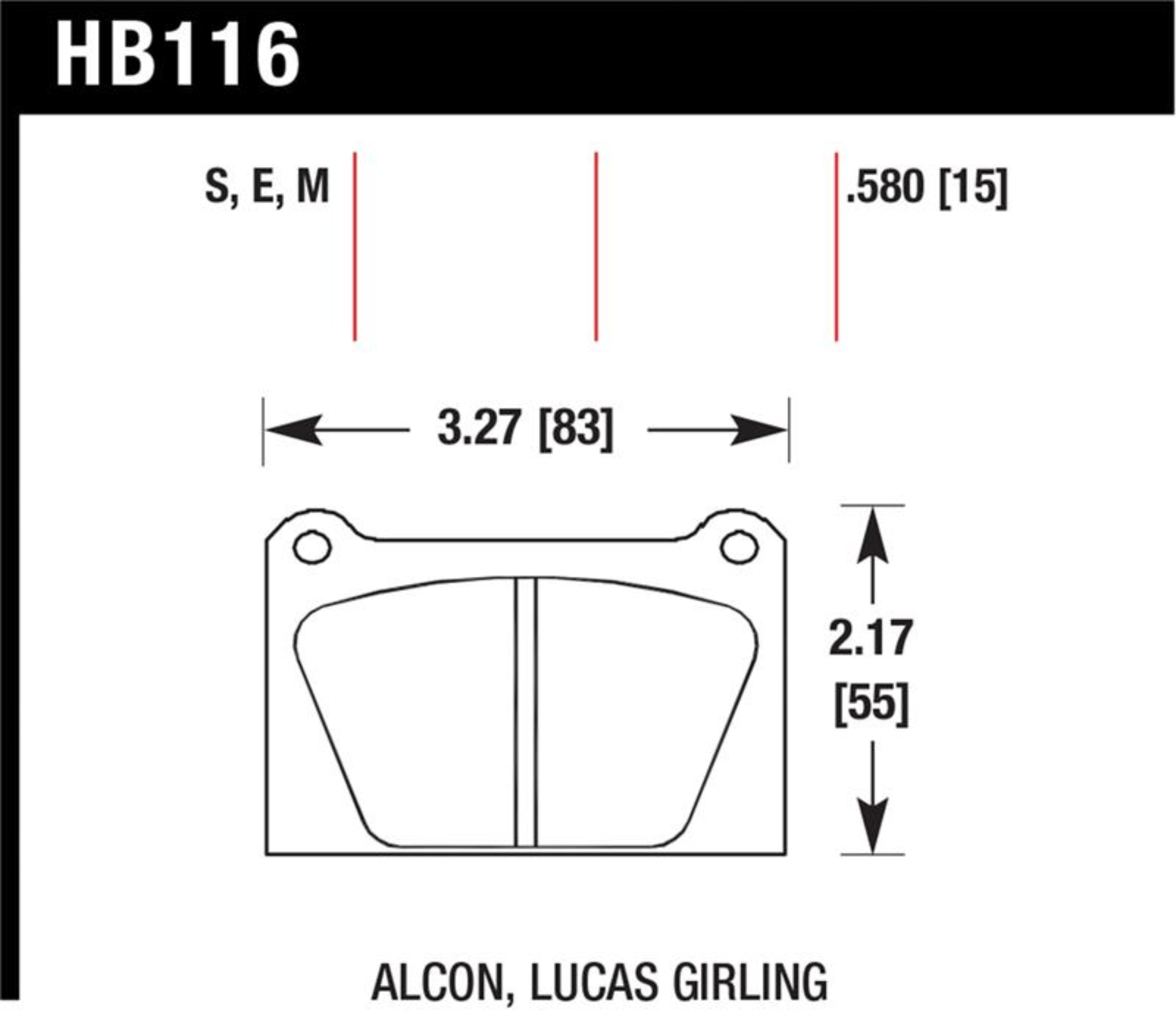 Picture of Hawk Performance HAWK Blue 9012 Brake Pad Sets - HB116E.580