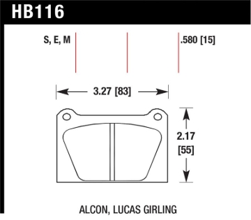 Picture of Hawk Performance HAWK Blue 9012 Brake Pad Sets - HB116E.580