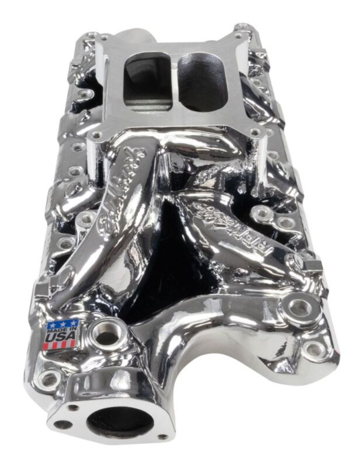 Picture of Edelbrock RPM Air-Gap Intake Manifold for Small-Block Ford, Chrome Plasma Finish