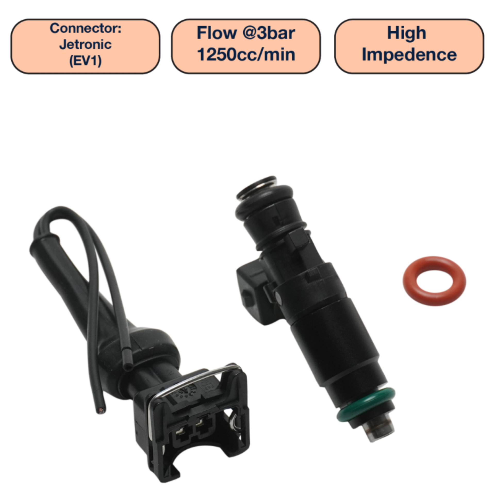 Picture of DeatschWerks DW Single Fuel Injector - DW1250-48-14-14-1