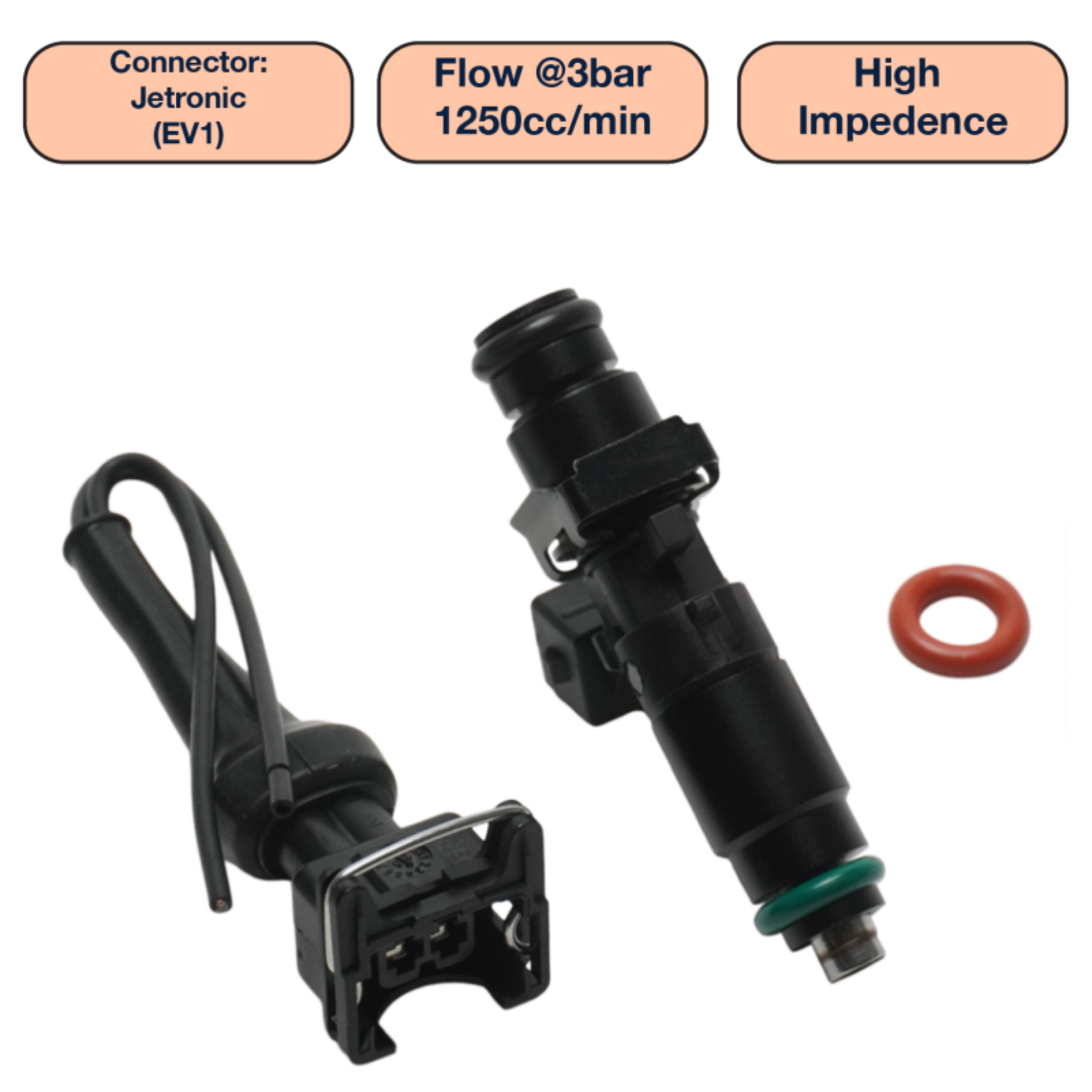 Picture of DeatschWerks DW Single Fuel Injector - DW1250-60-14-14-1
