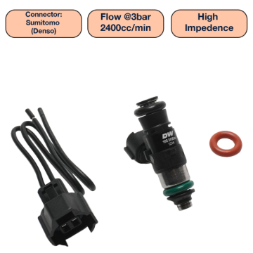 Picture of DeatschWerks DW Single Fuel Injector - DW2400-34-14-14-1