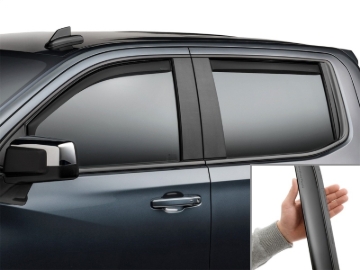 Picture of WeatherTech WT Deflector-Combo-Matte Black Wind Deflectors - 82930IMB
