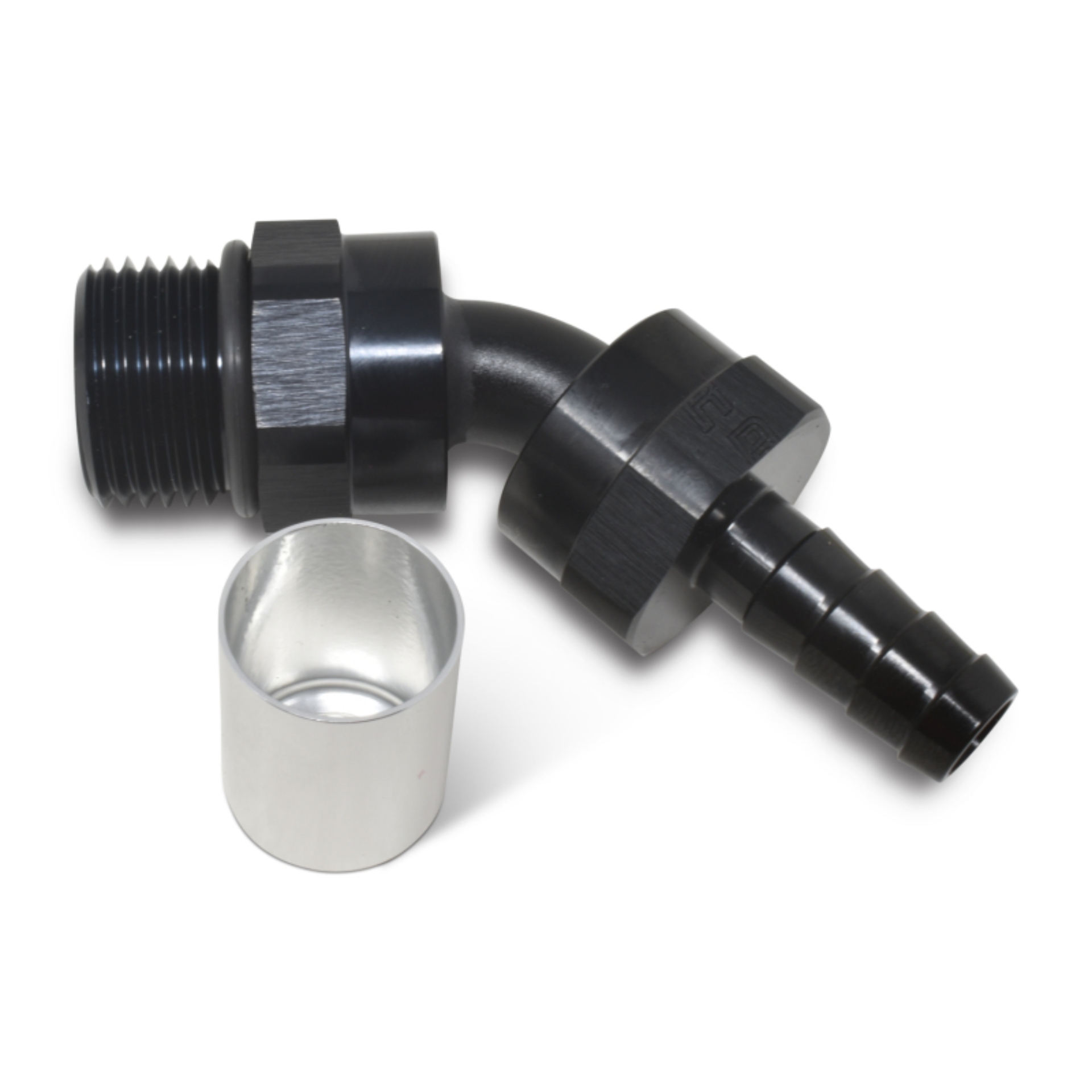 Picture of 8AN ProClassic Crimp 45 Degree Radius Port Hose End O-Ring Boss, 7/8"-14" Thread