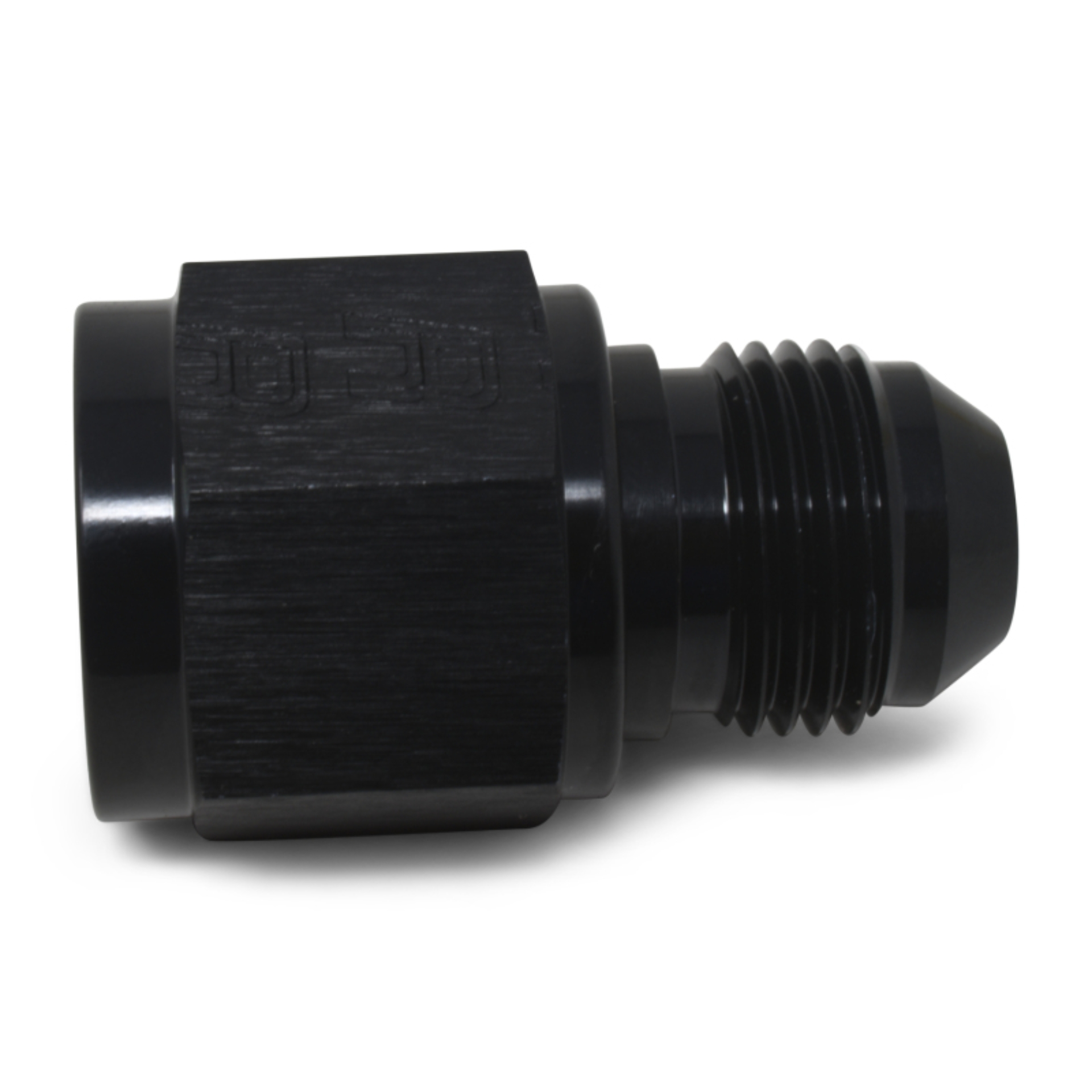 Picture of 4AN To 8AN Flare Reducer Adapter Fitting B-Nut With Black Finish