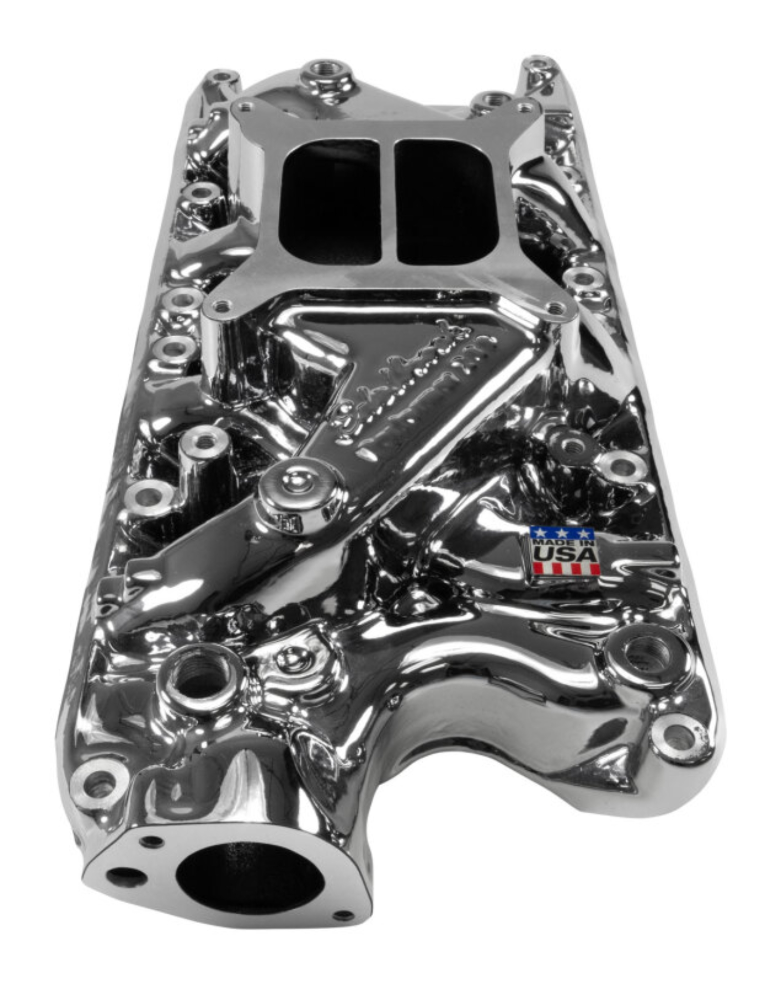 Picture of Edelbrock Performer Intake Manifold for Small-Block Ford, Chrome Plasma Finish