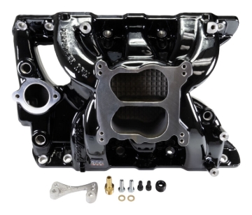 Picture of Performer RPM Pontiac 326-455 Intake Manifold, Black Plasma Finish