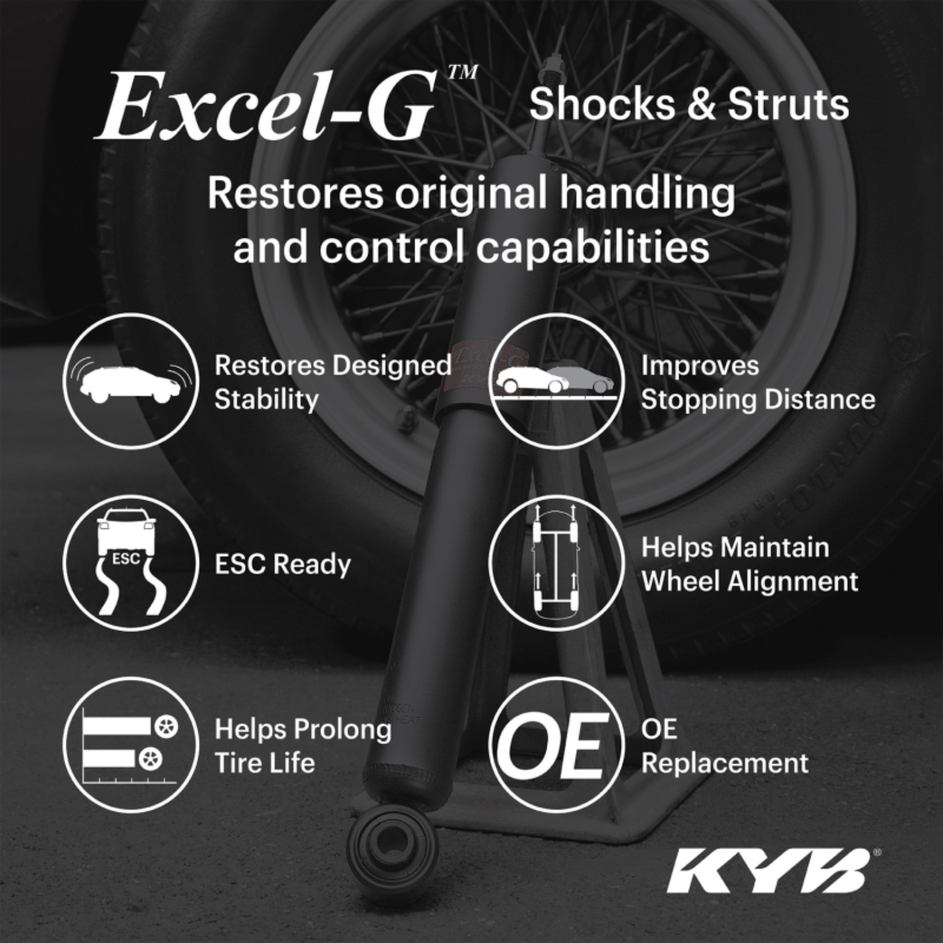 Picture of KYB Shock & Strut Excel-G Front Shocks and Struts - 3340047