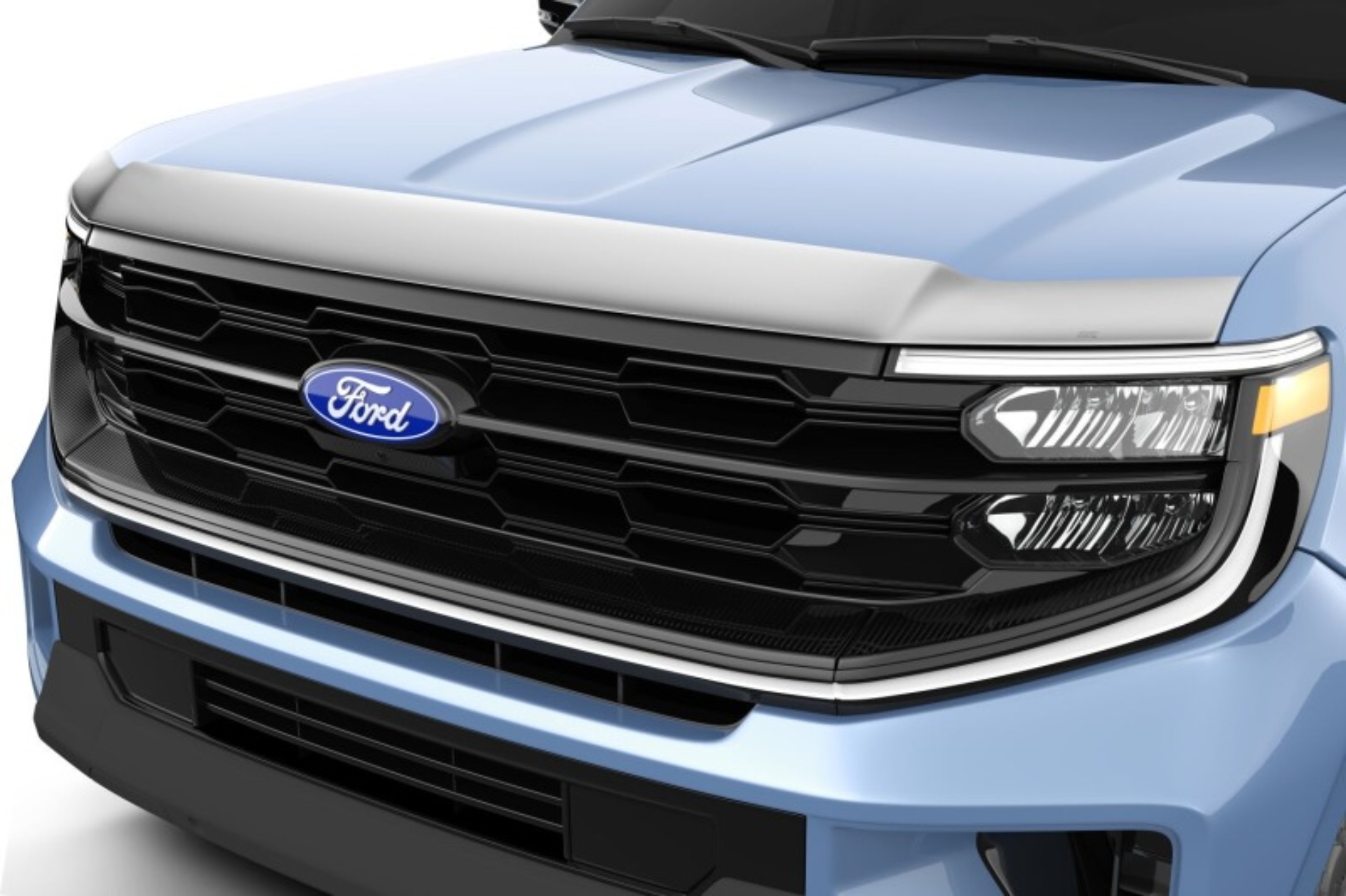 Picture of Husky Liners HL Aeroskin-Chrome Hood Deflectors - 2892231