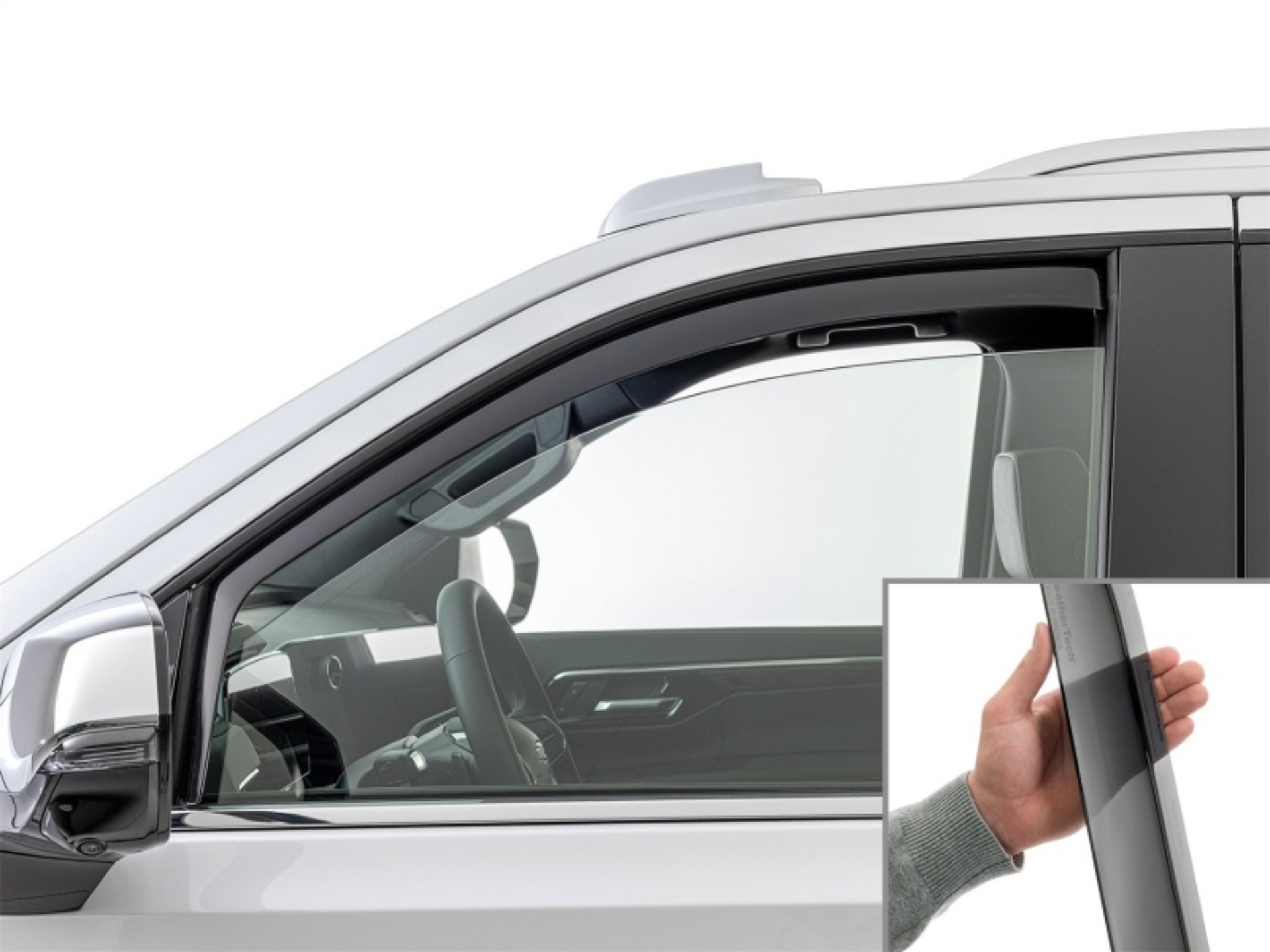 Picture of WeatherTech WT Deflector-Frnt-Drk Smk Wind Deflectors - 801010IM