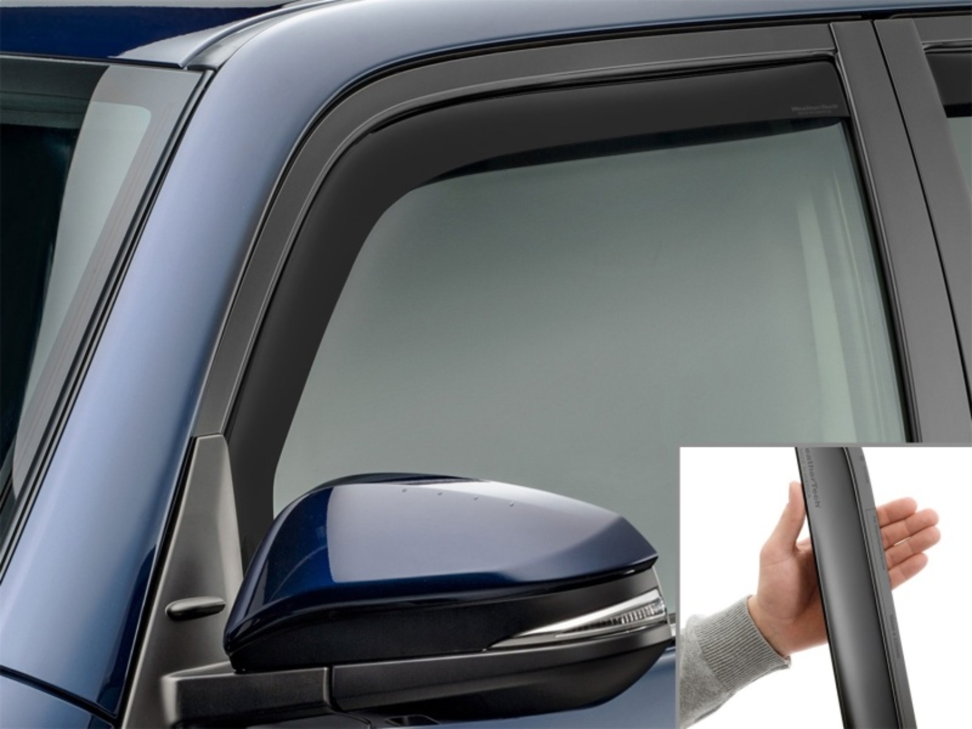 Picture of WeatherTech WT Deflector-Front-Matte Black Wind Deflectors - 80531IMB