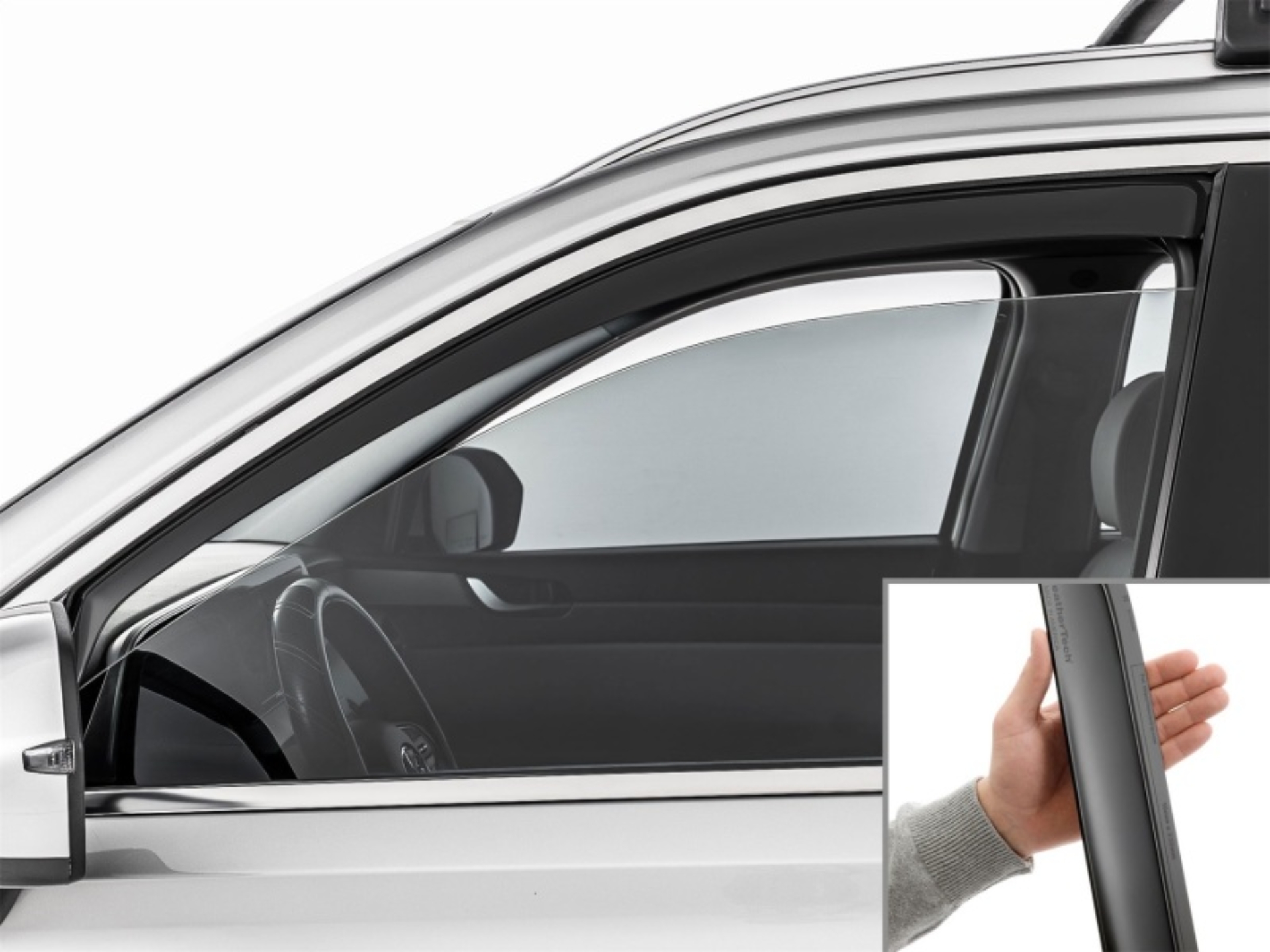 Picture of WeatherTech WT Deflector-Front-Matte Black Wind Deflectors - 80972IMB