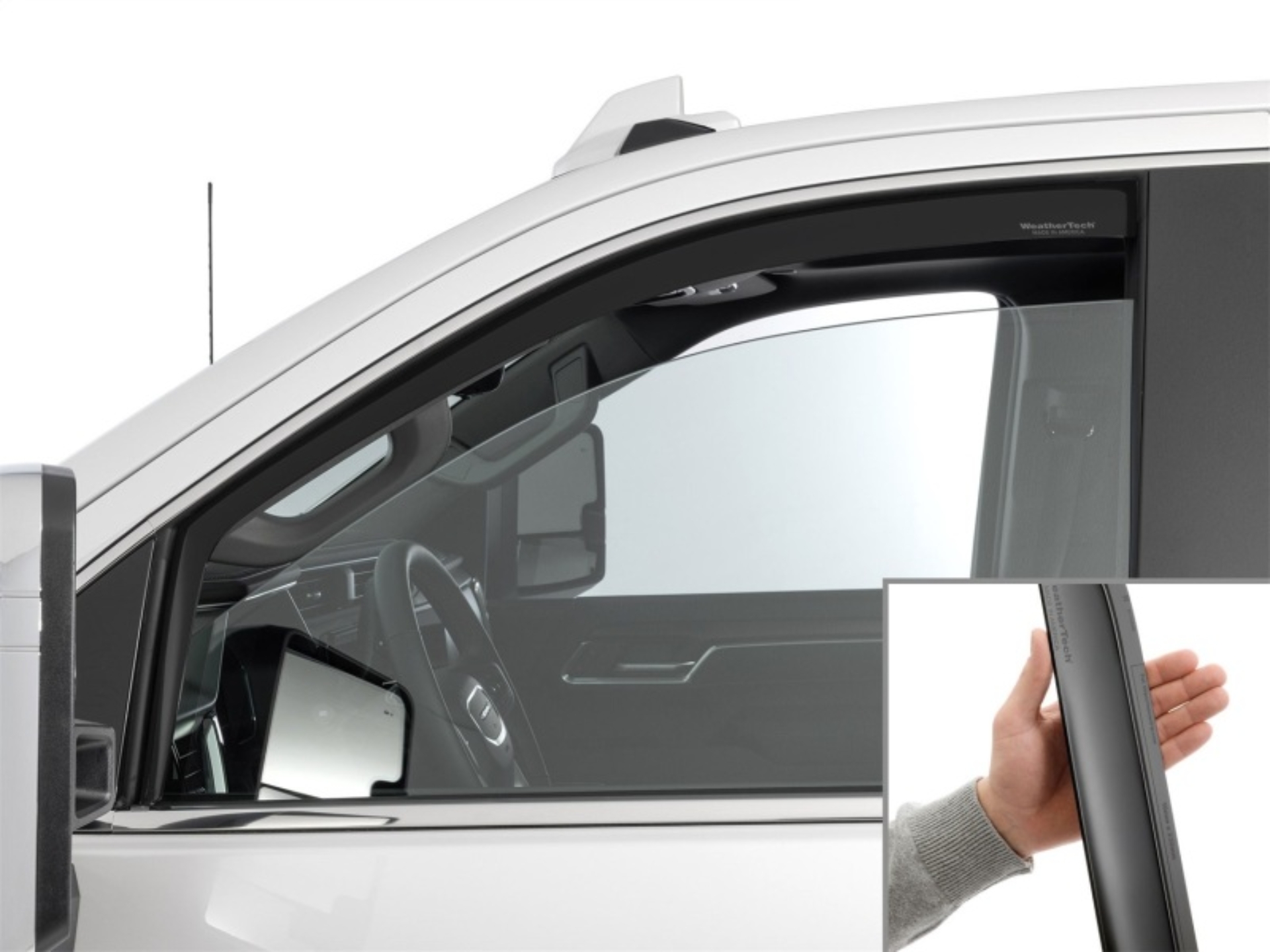 Picture of WeatherTech WT Deflector-Front-Matte Black Wind Deflectors - 80977IMB