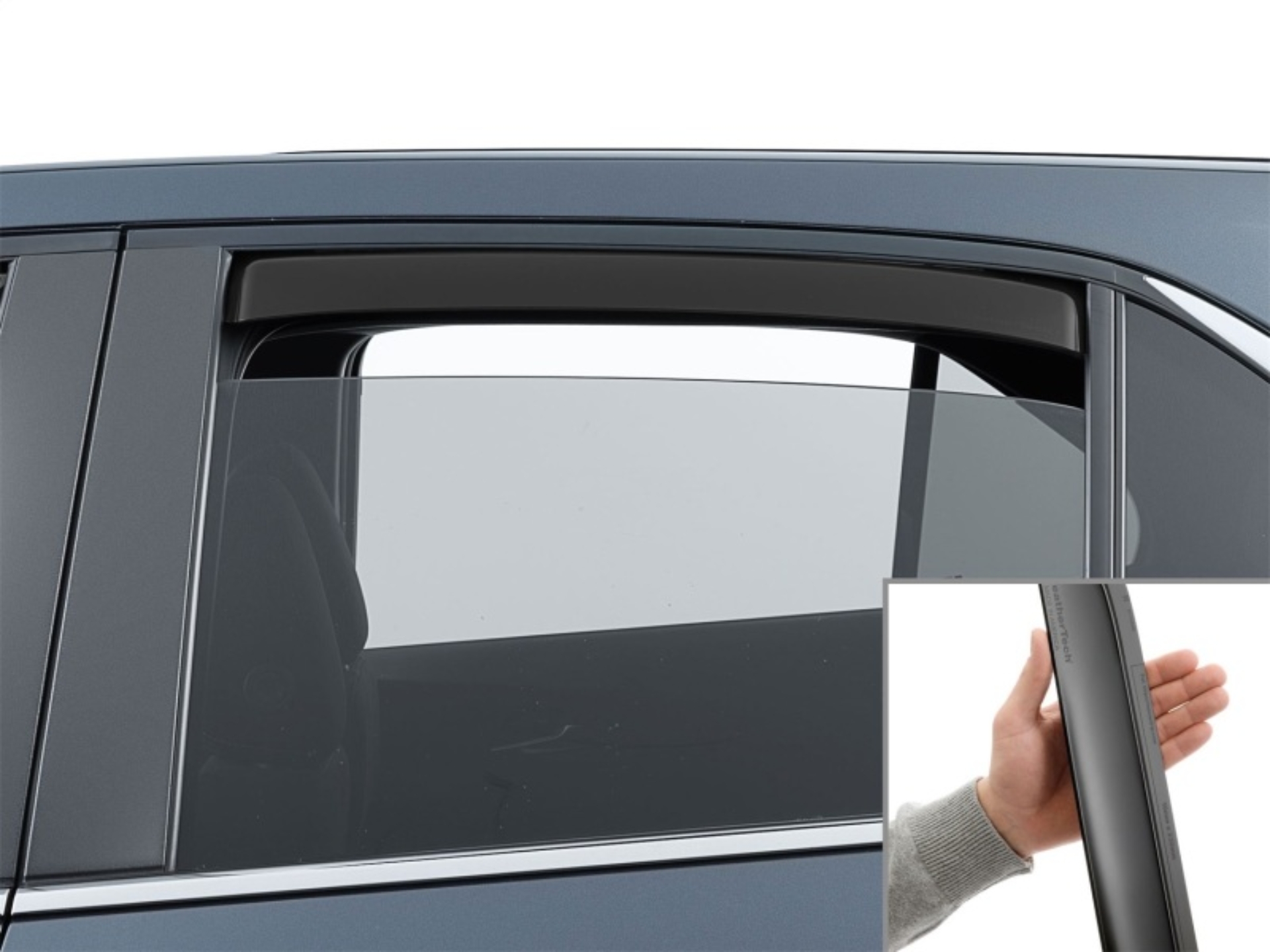 Picture of WeatherTech WT Deflector-Rear-Matte Black Wind Deflectors - 81869IMB