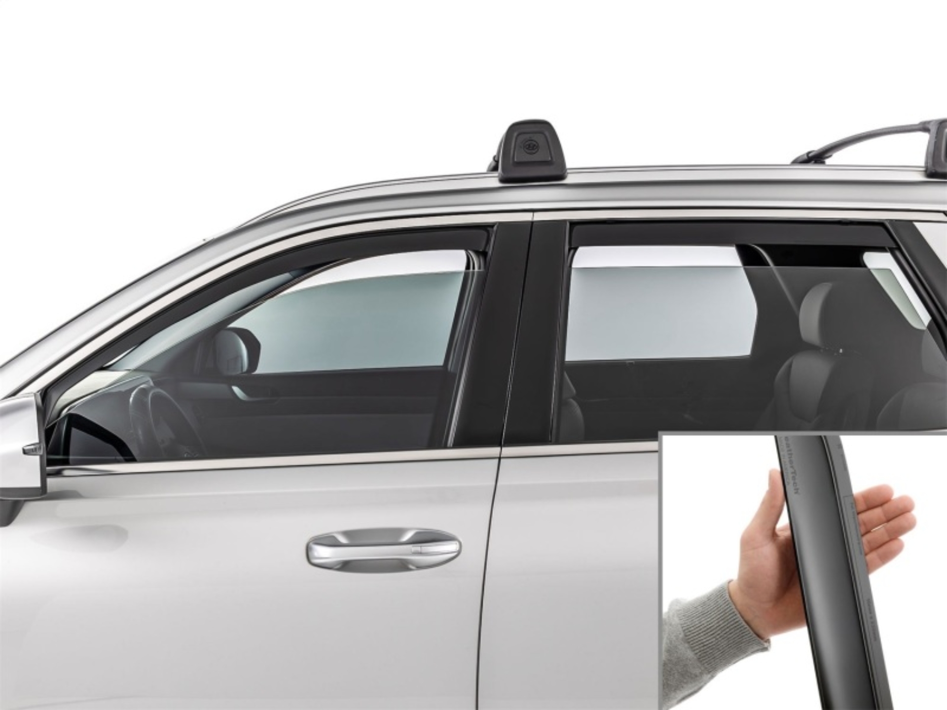 Picture of WeatherTech WT Deflector-Combo-Matte Black Wind Deflectors - 82972IMB