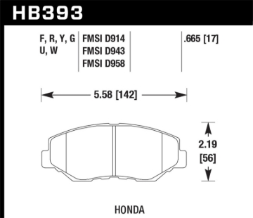 Picture of Hawk Performance HAWK DTC-30 Brake Pad Sets Front - HB393W.665