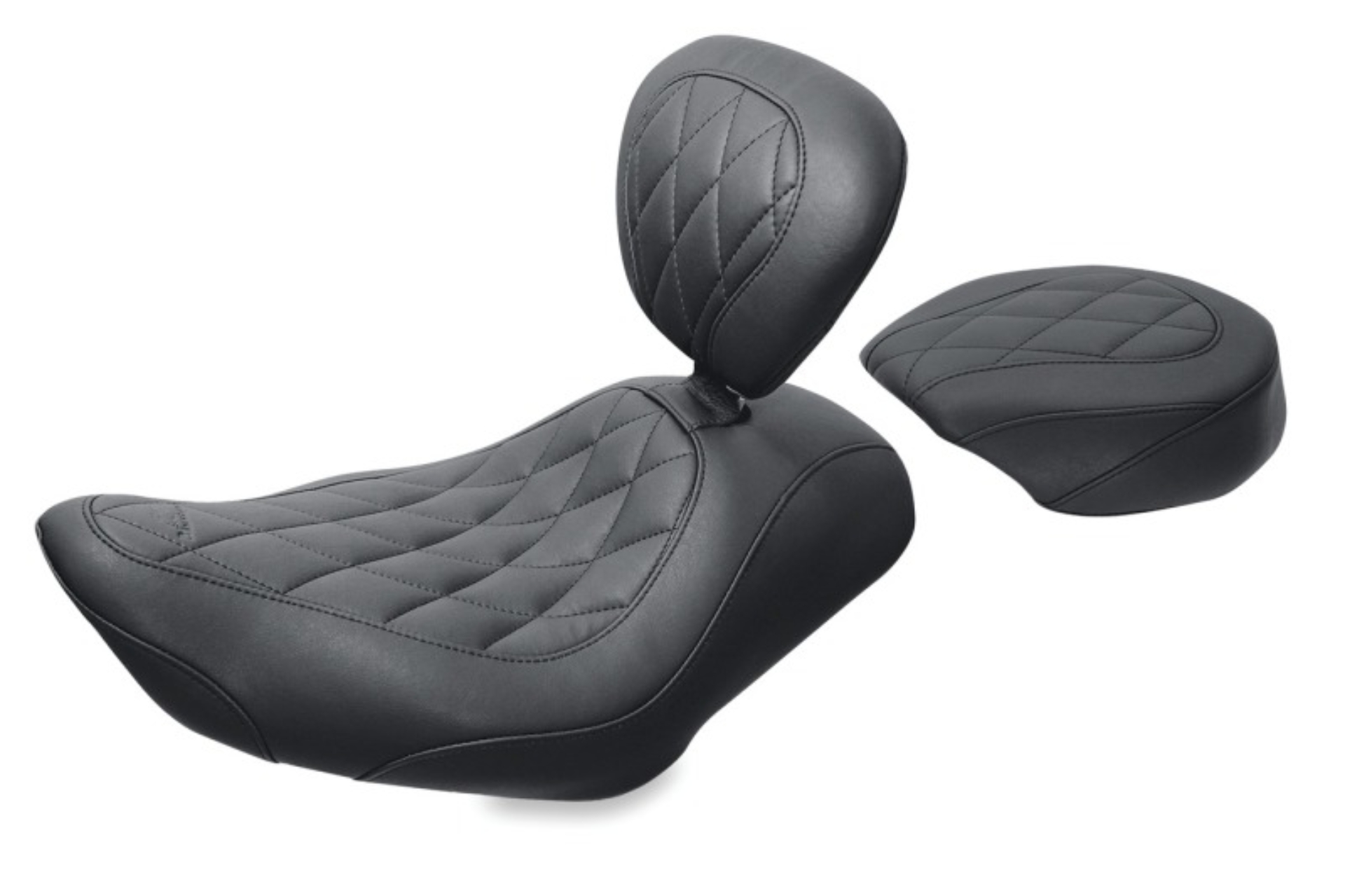 Picture of Mustang Motorcycle MMP Passenger Diamond Passenger Motorcycle Seats - 76729