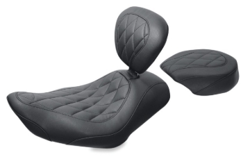 Picture of Mustang Motorcycle MMP Passenger Diamond Passenger Motorcycle Seats - 76729