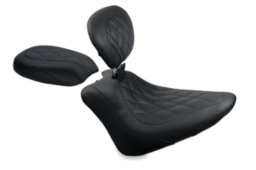 Picture of Mustang Motorcycle MMP Passenger Diamond Passenger Motorcycle Seats - 76763