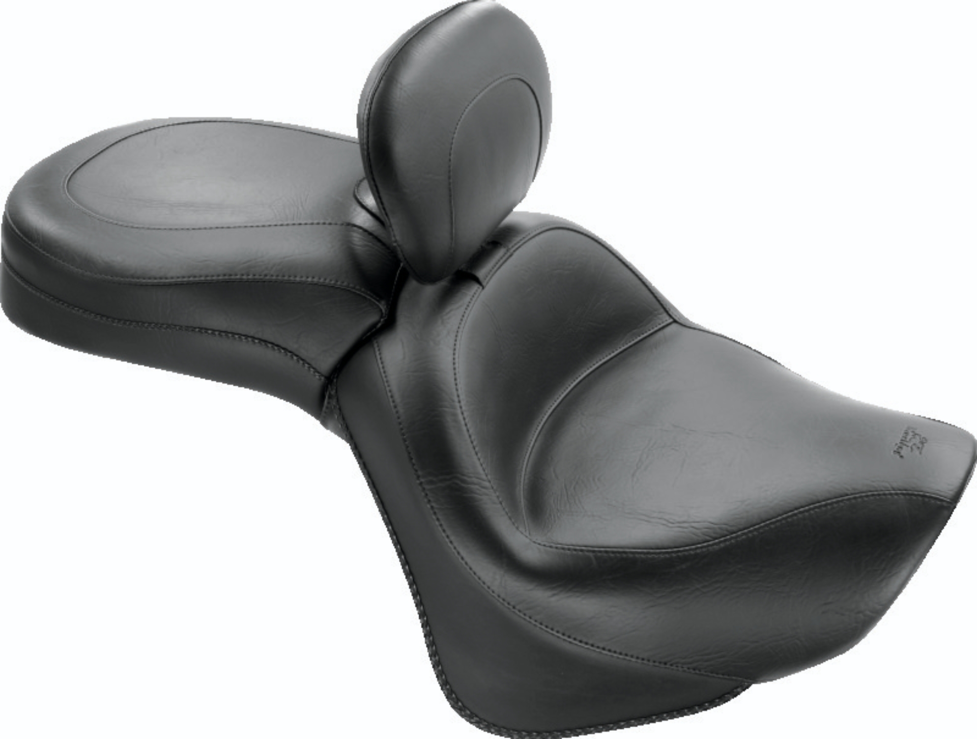 Picture of Mustang Motorcycle MMP 1 Piece with Driver Backrest Original One-Piece Motorcycle Seats - 79417