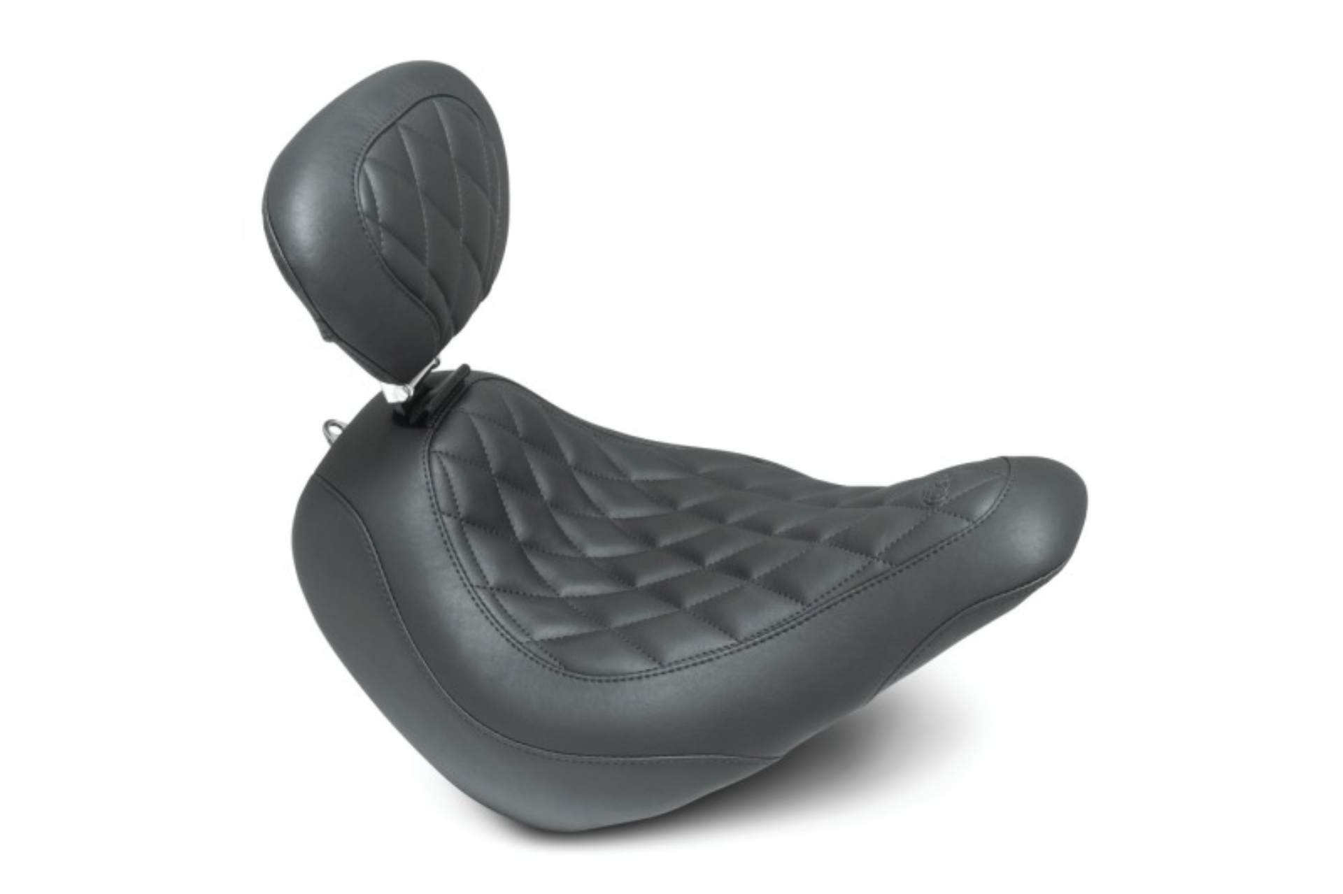 Picture of Mustang Motorcycle MMP Solo with Driver Backrest Diamond Solo Motorcycle Seats - 83043