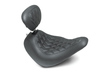 Picture of Mustang Motorcycle MMP Solo with Driver Backrest Diamond Solo Motorcycle Seats - 83043