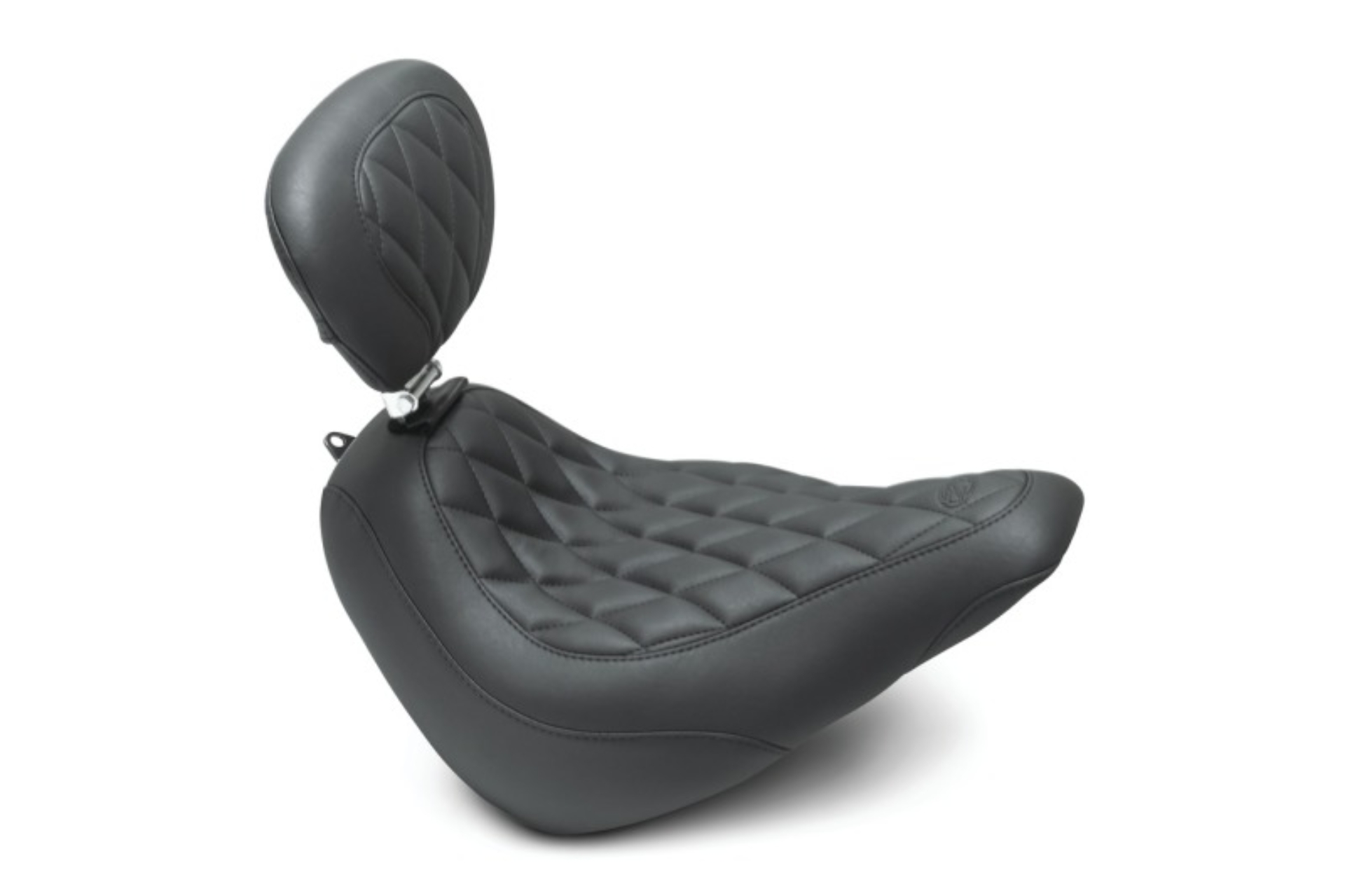 Picture of Mustang Motorcycle MMP Solo with Driver Backrest Diamond Solo Motorcycle Seats - 83046