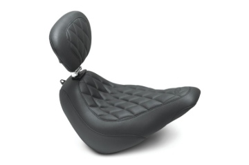 Picture of Mustang Motorcycle MMP Solo with Driver Backrest Diamond Solo Motorcycle Seats - 83046