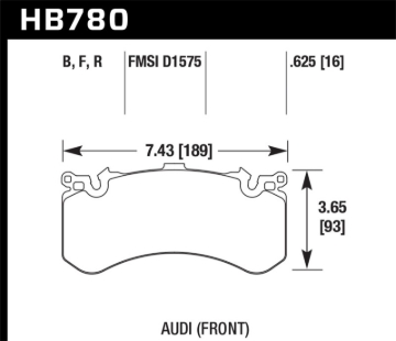 Picture of Hawk Performance HAWK HP+ Brake Pad Sets - HB780N.625