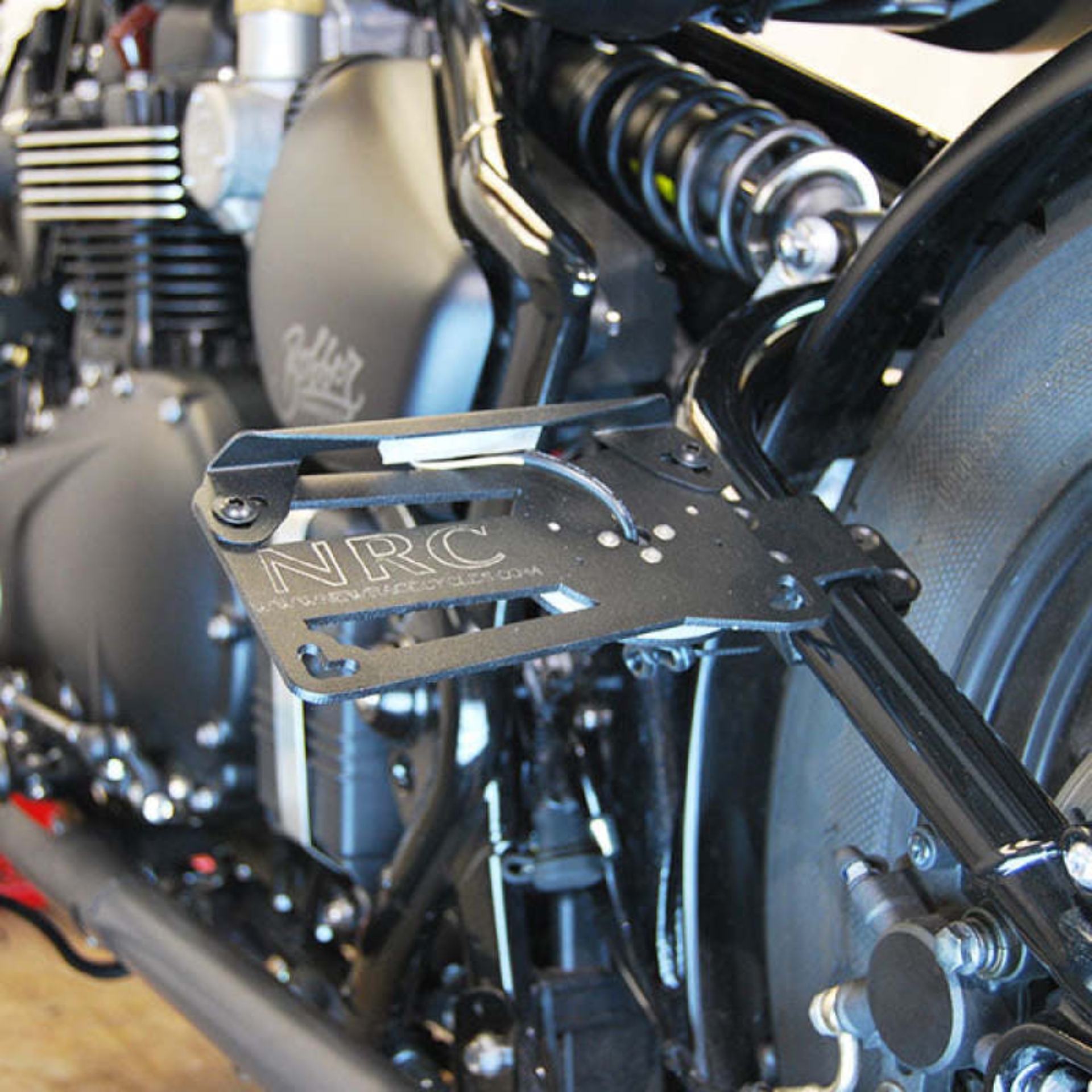 Picture of New Rage Cycles NEW Side Mount License Plate Relocation - BOBBER-SIDE