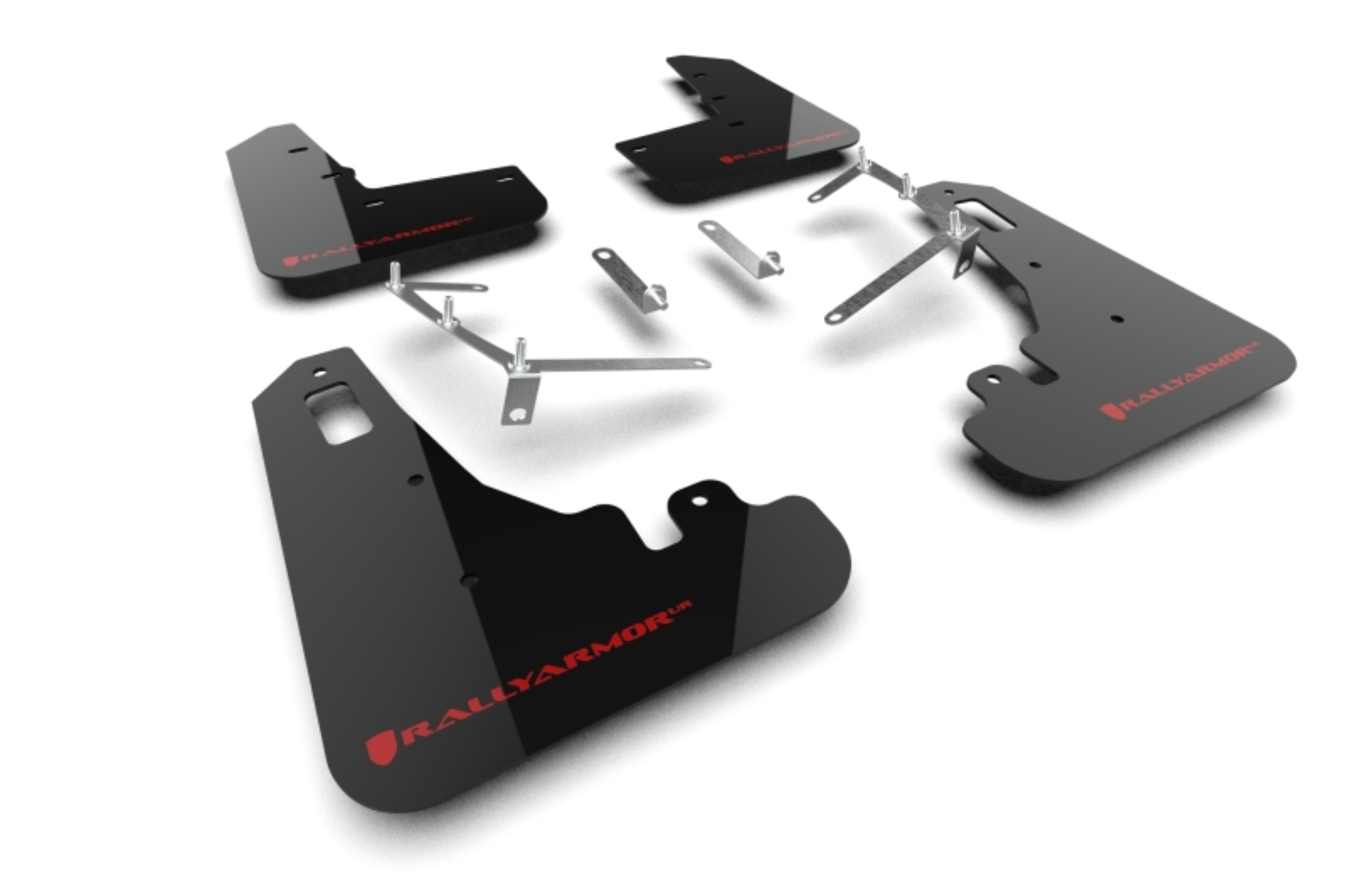 Picture of Rally Armor RAL UR Blk Flap/Rd Logo Mud Flaps - MF99-UR-BLK-RD
