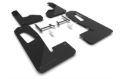 Picture of Rally Armor RAL UR Blk Flap/Met. Blk Logo Mud Flaps - MF108-UR-BLK-MBK
